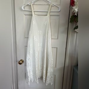 Francesca’s white lace halter dress
